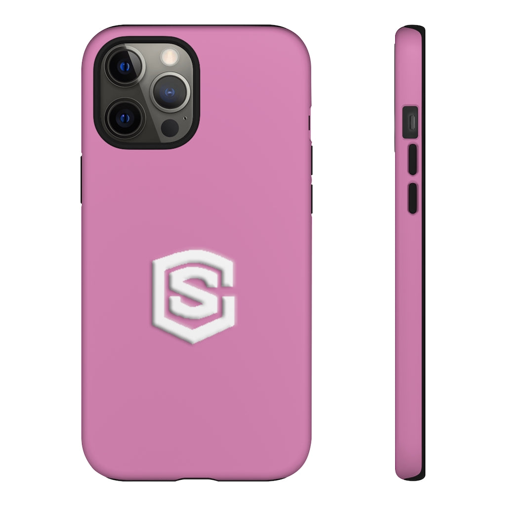 Pink Tough Cases White Logo