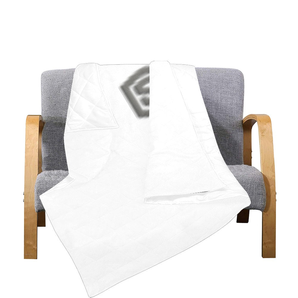 WHITE CUSTOM QUILT GRAY LOGO Custom Quilt  70" x 80"