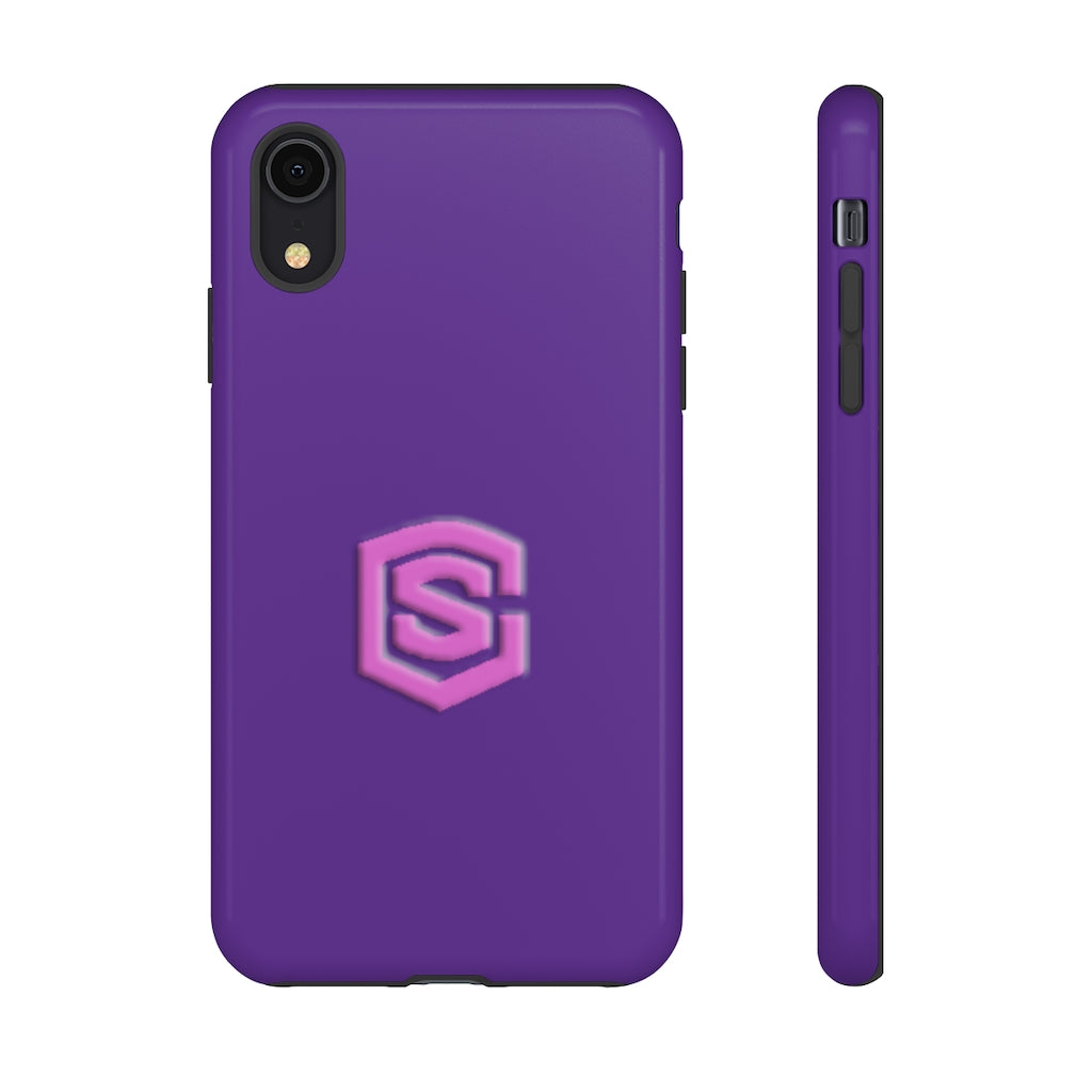 Purple Tough Cases Pink Logo