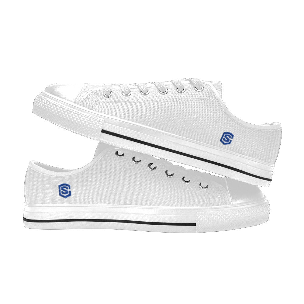 Blue logo Men's Classic Canvas Shoes (Model 018)