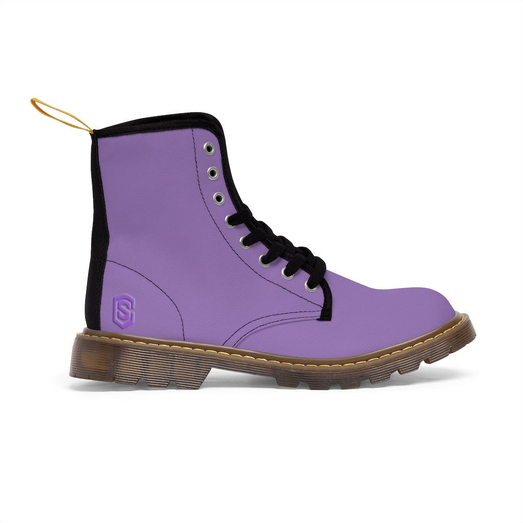 Purple Men's Canvas Boots Violet Logo