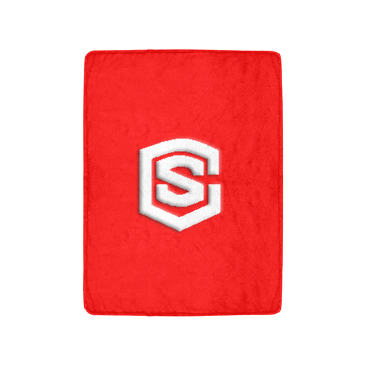 Red Ultra-Soft Micro Fleece Blanket with White Logo Ultra-Soft Micro Fleece Blanket 30"x40"