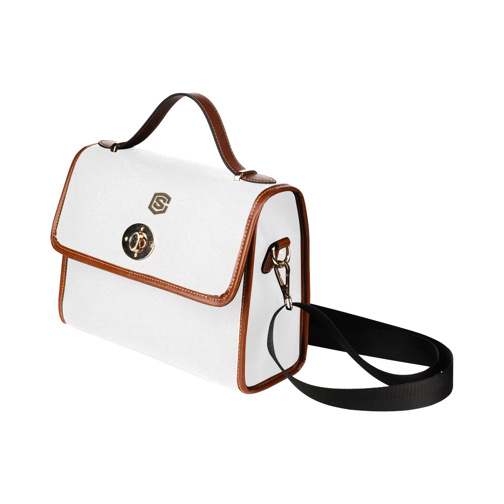 PINK WATERFROOF CANVAS BAGbrown logo Waterproof Canvas Bag/All Over Print (Model 1641)