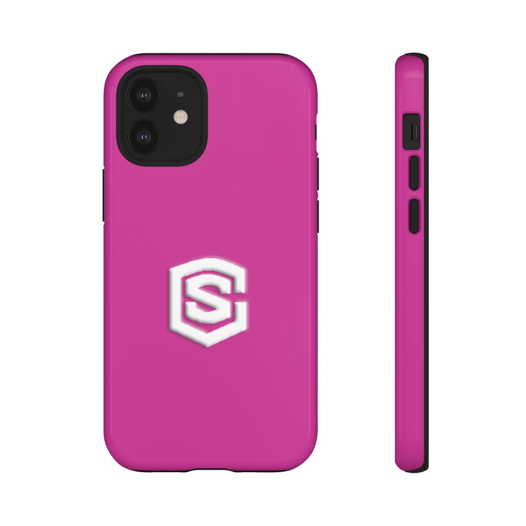 Pink Tough Cases White Logo