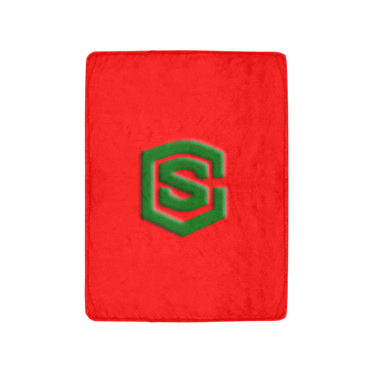 Red Ultra-Soft Micro Fleece Blanket with Green Logo Ultra-Soft Micro Fleece Blanket 30"x40"