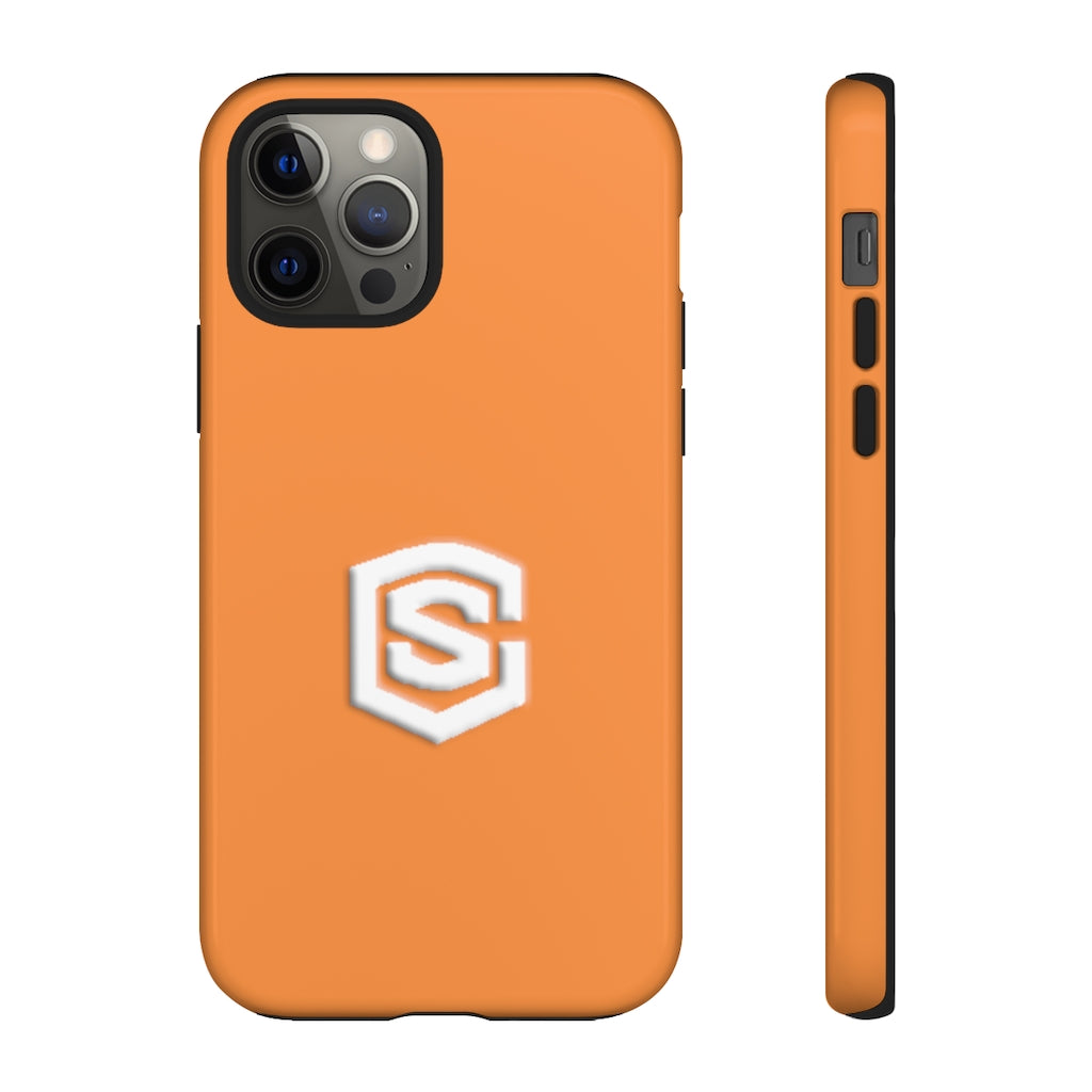 Orange Tough Cases White Logo