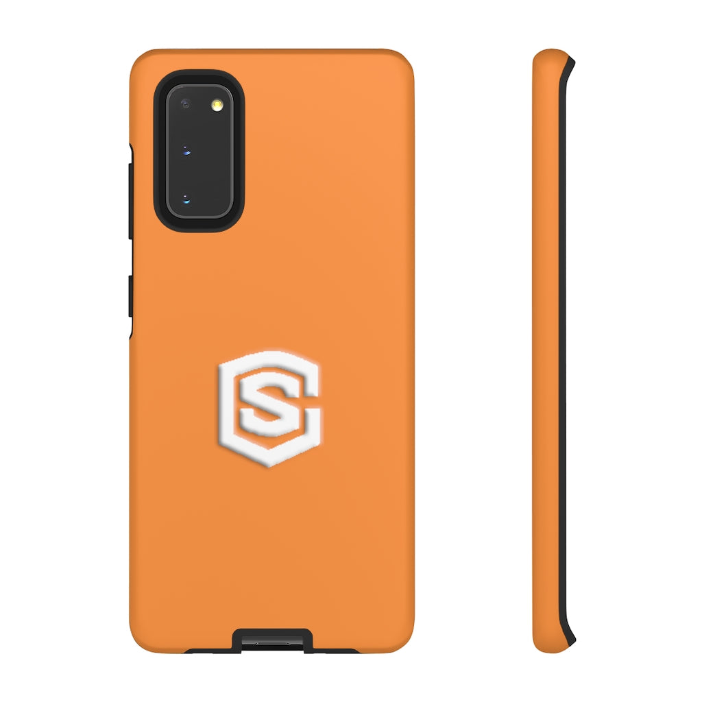Orange Tough Cases White Logo