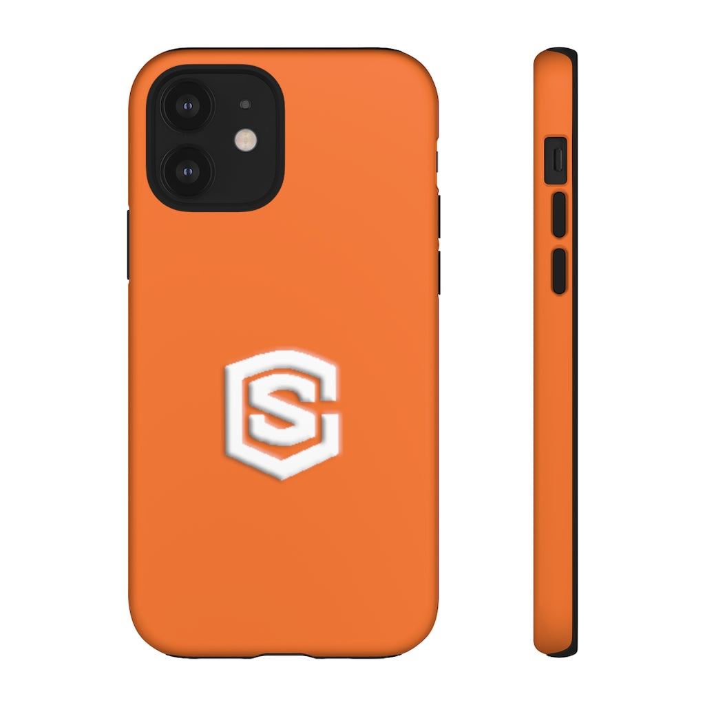 Orange Tough Cases White Logo