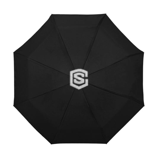Black Anti-UV Automatic Umbrella With Silver Logo Anti-UV Automatic Umbrella(Outside Printing)(Model U09)