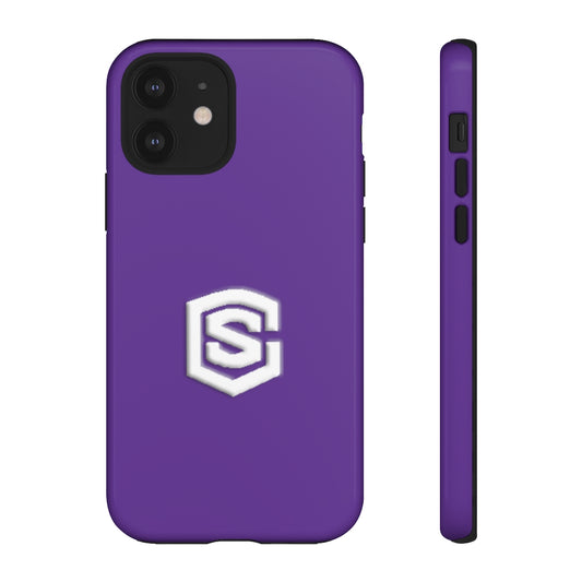 Purple Tough Cases White Logo
