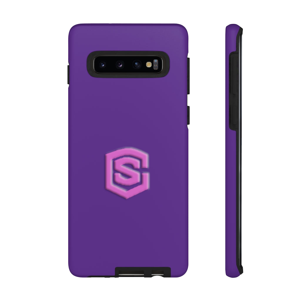 Purple Tough Cases Pink Logo