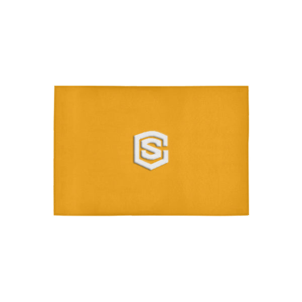 Orange Doormat 24" x 16" (Sponge Material) with White Logo Doormat 24" x 16" (Sponge Material)