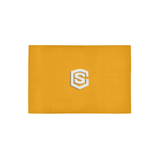 Orange Doormat 24" x 16" (Sponge Material) with White Logo Doormat 24" x 16" (Sponge Material)