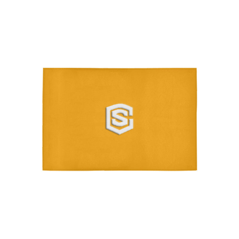 Orange Doormat 24" x 16" (Sponge Material) with White Logo Doormat 24" x 16" (Sponge Material)