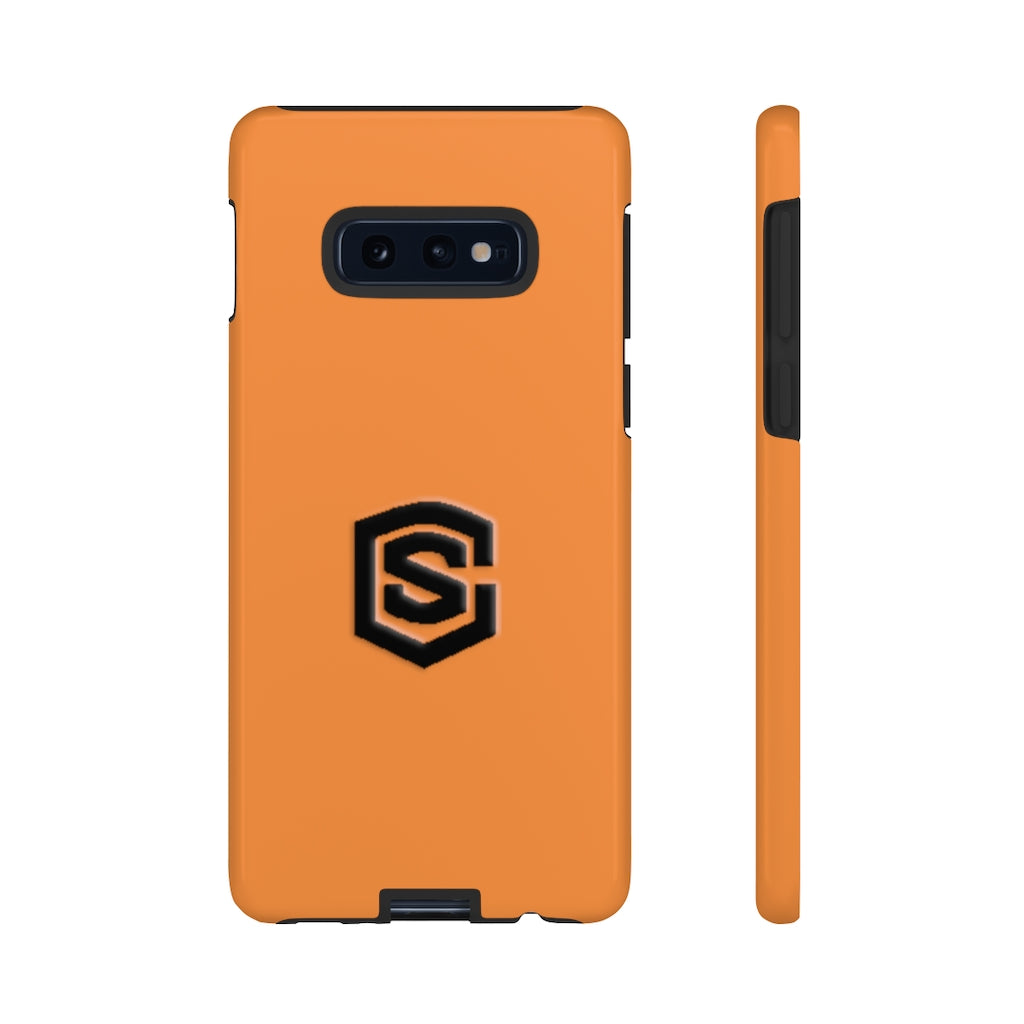 Orange Tough Cases Black Logo