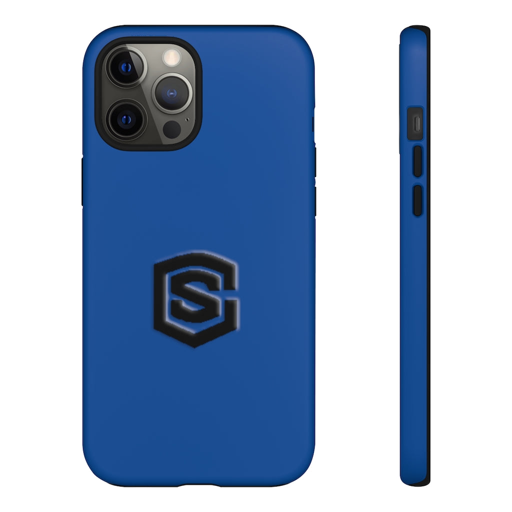 Blue Tough Cases Black Logo