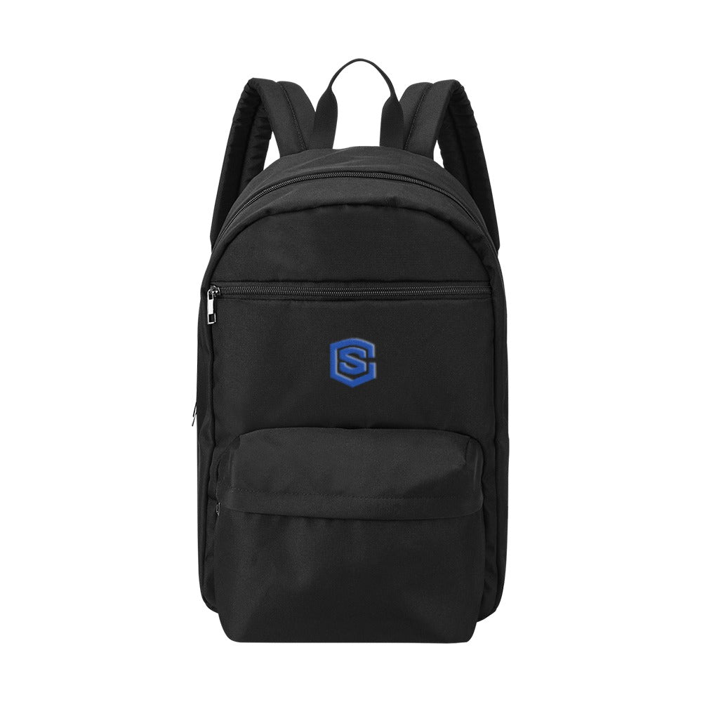 Black Travel Backpack With Blue Logo Travel Backpack(Large Capacity)(Model 1691)