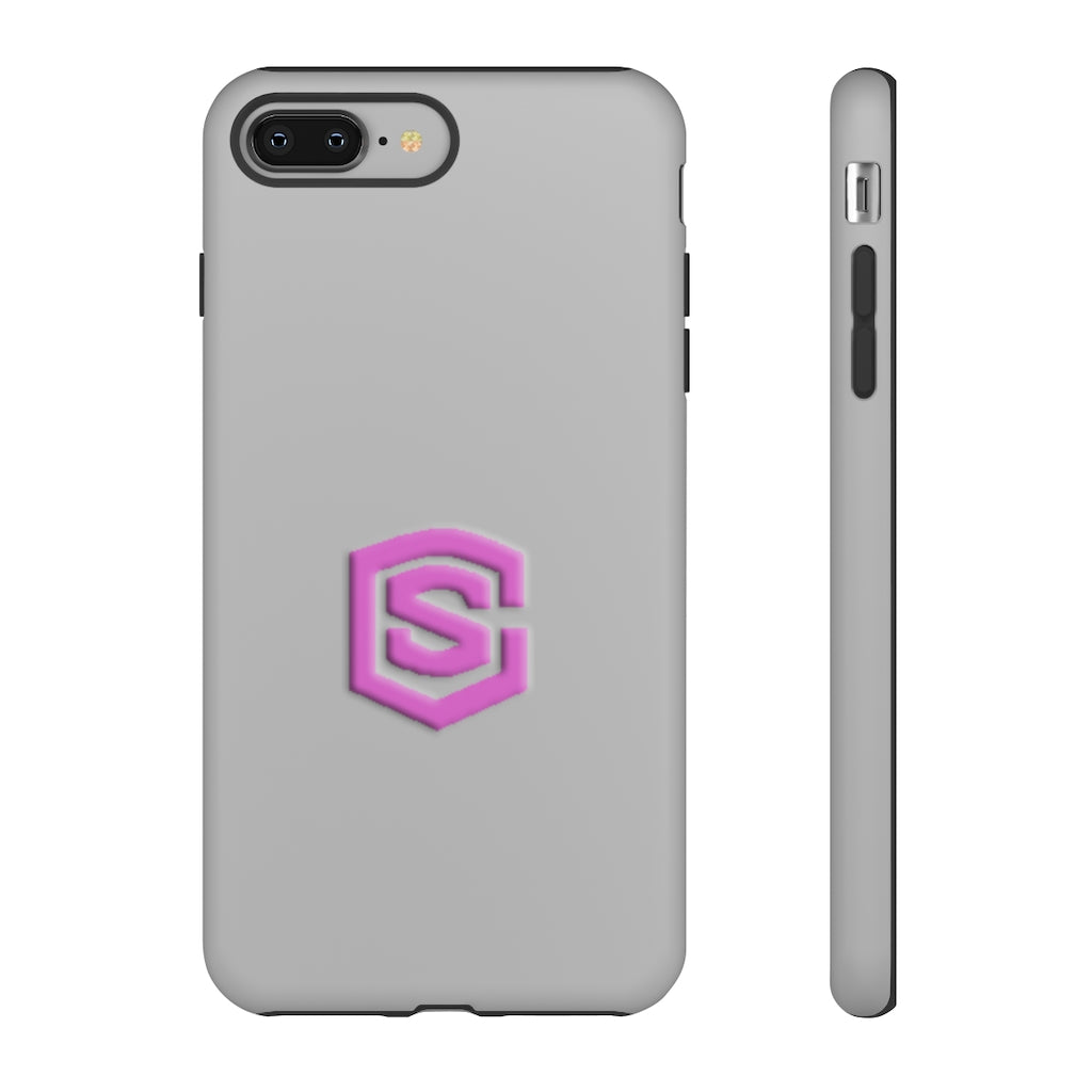 Silver Tough Cases Pink Logo