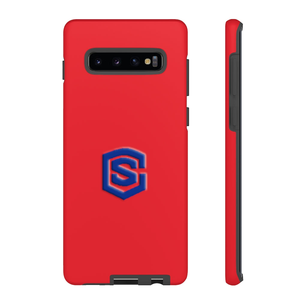 Red Tough Cases Blue Logo