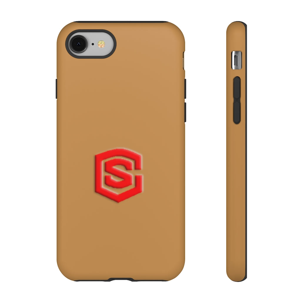 Brown Tough Cases Red Logo