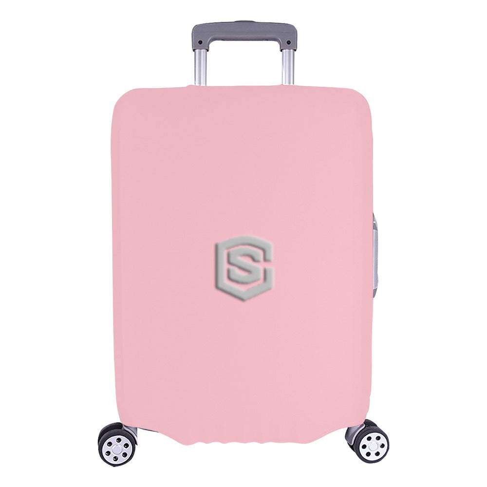 PINK LUGGAGE COVER WITH PINK  LOGO Luggage Cover (Large Size) (26"-28")