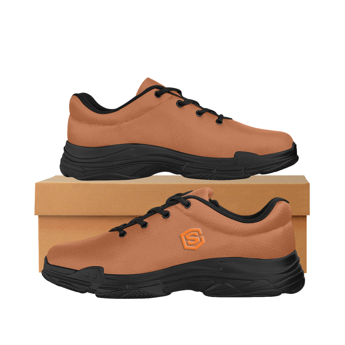 orange logo Lyra Men's Running Shoes (Model 058)