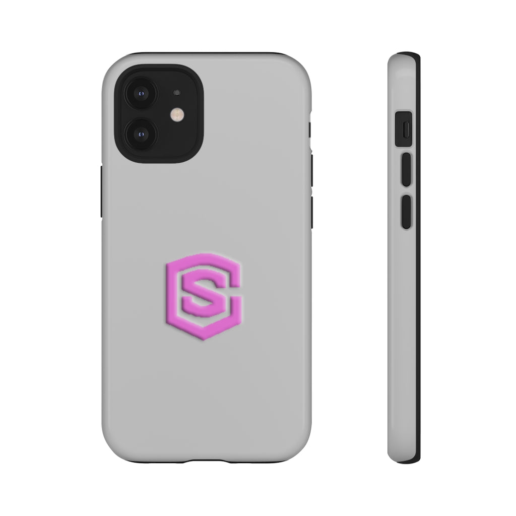 Silver Tough Cases Pink Logo