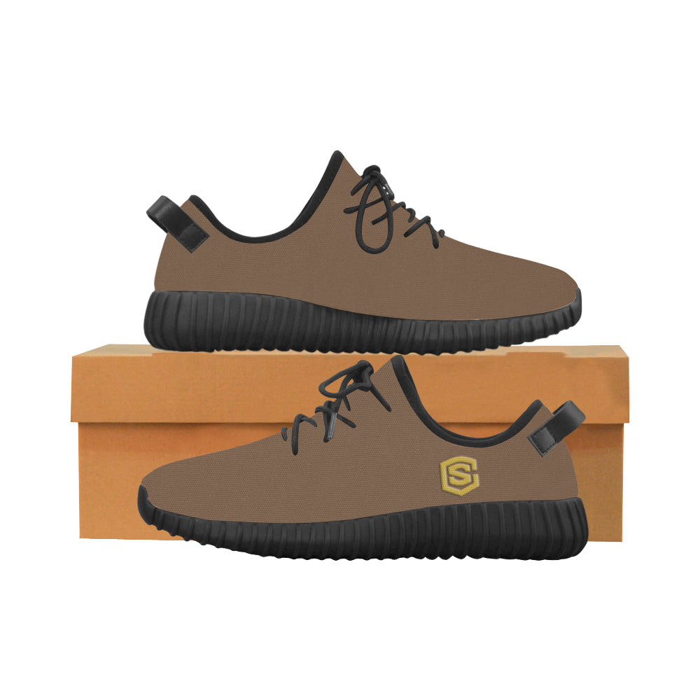 gold logo Grus Men's Breathable Woven Running Shoes (Model 022)