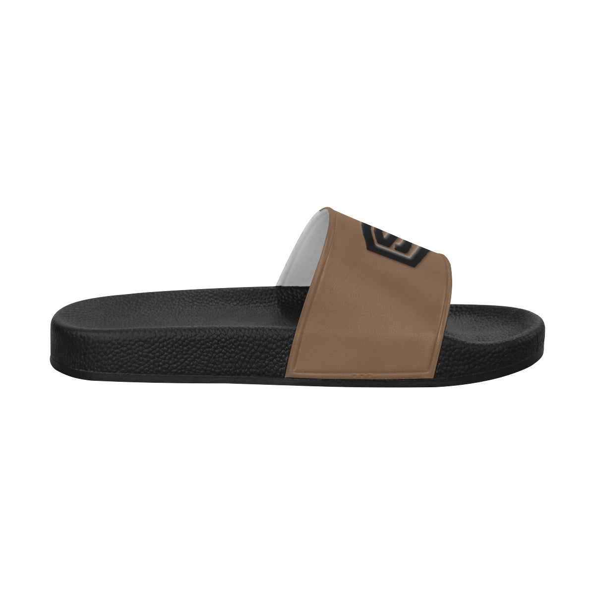black logo Men's Slide Sandals (Model 057)