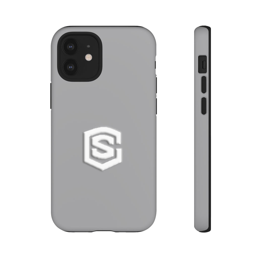 Silver Tough Cases White Logo