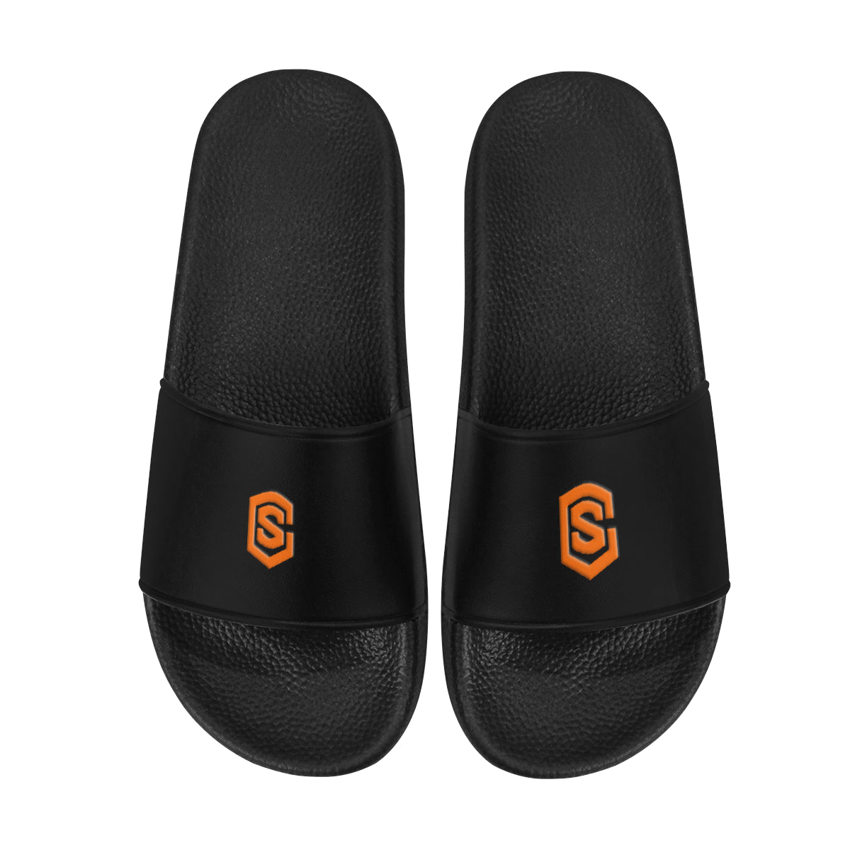 orange logo Men's Slide Sandals (Model 057)