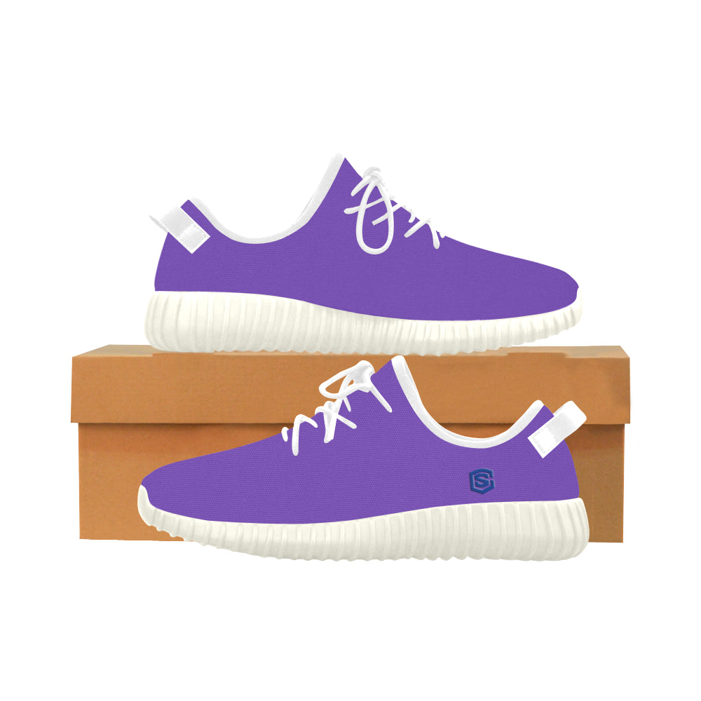 blue logo Grus Women's Breathable Woven Running Shoes (Model 022)