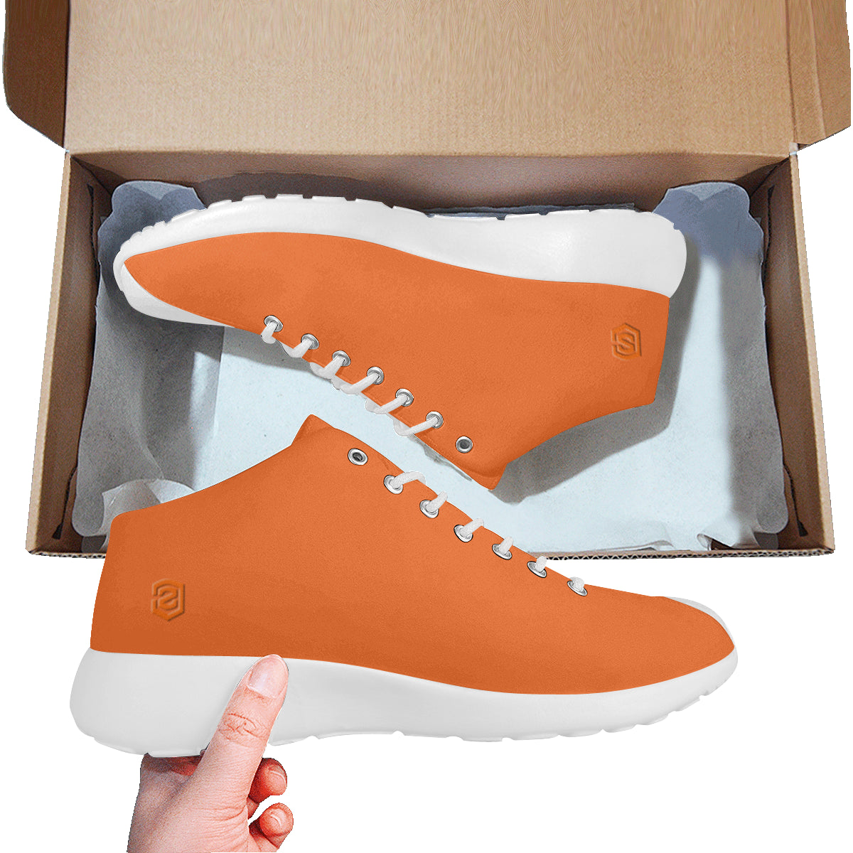 orange logo Men's Basketball Training Shoes (Model 47502)