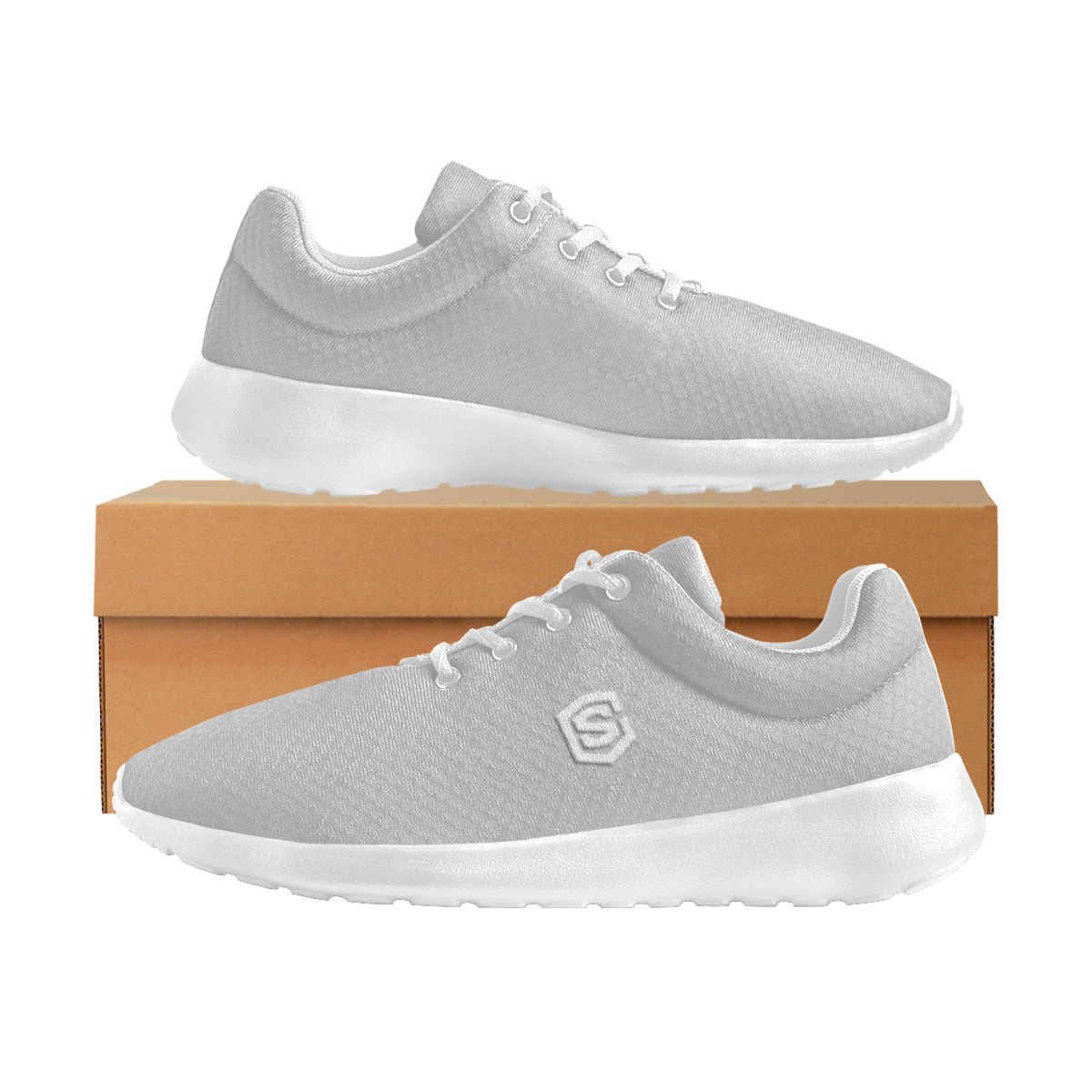 white logo Women's Athletic Shoes (Model 0200)