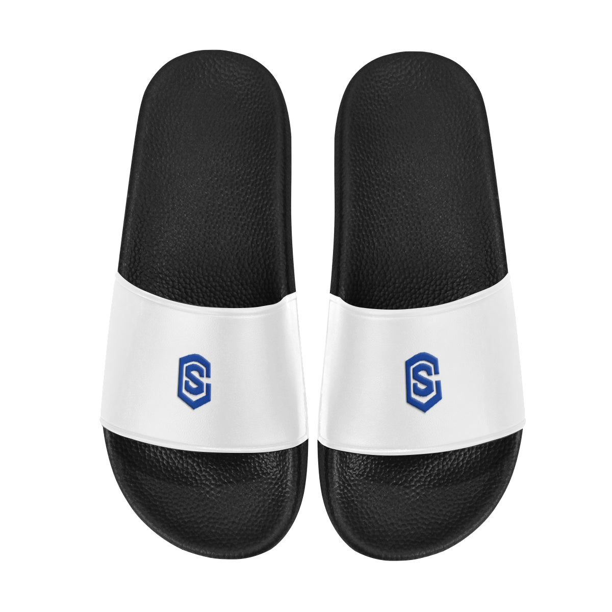 blue logo Men's Slide Sandals (Model 057)