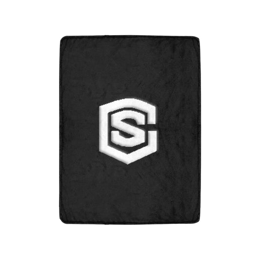 Black Ultra-Soft Micro Fleece Blanket with White Logo Ultra-Soft Micro Fleece Blanket 30"x40"