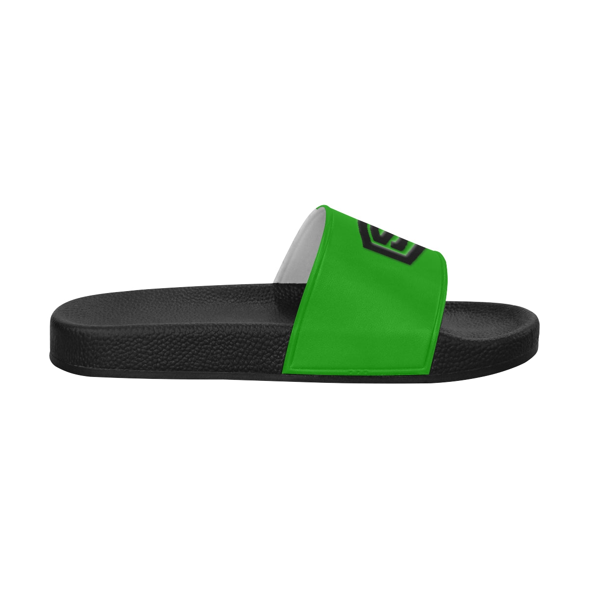 black logo Men's Slide Sandals (Model 057)