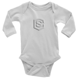 Long Sleeve Baby Bodysuit WITH SILIVER LOGO