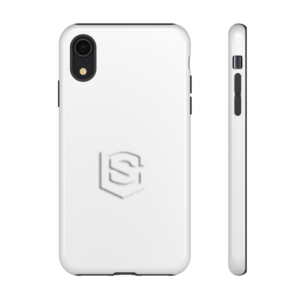 White Tough Cases White Logo