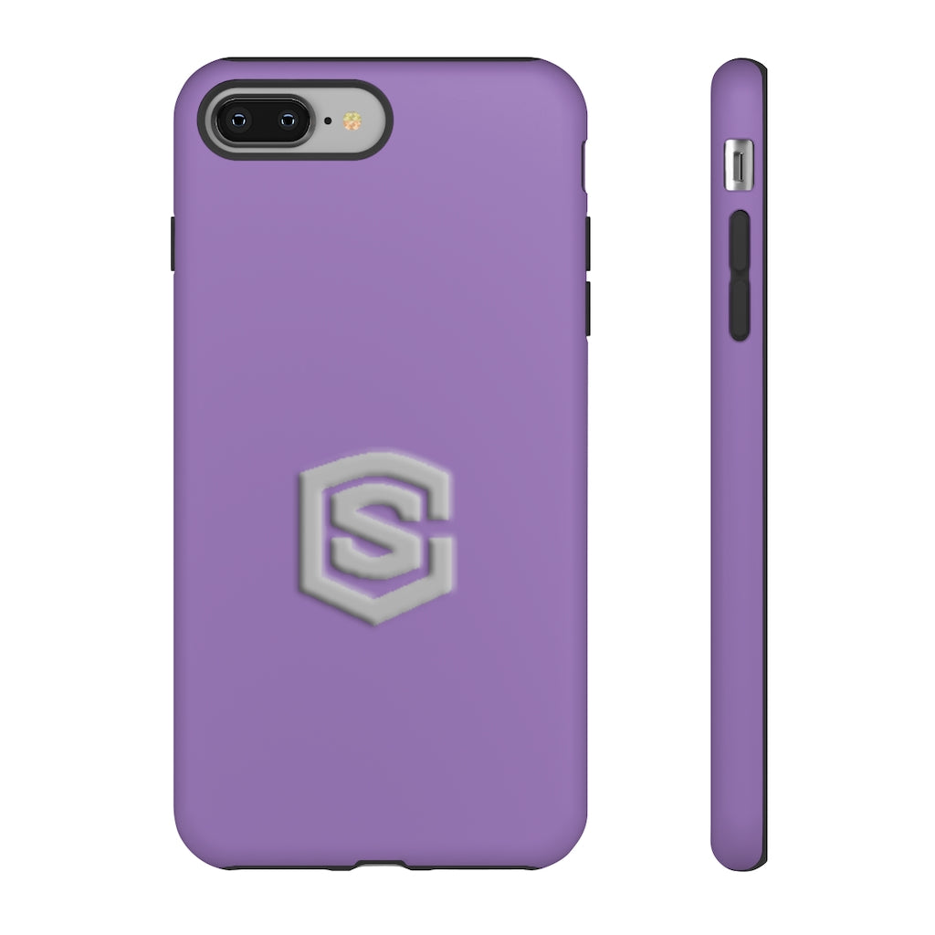Purple Tough Cases Silver Logo