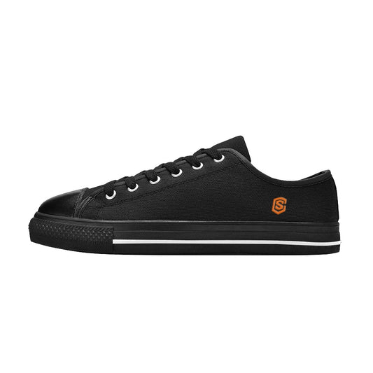 Orange Logo Men's Classic Canvas Shoes (Model 018)