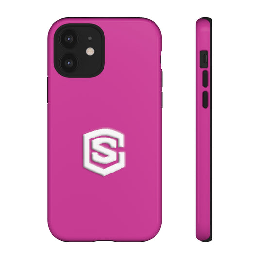 Pink Tough Cases White Logo