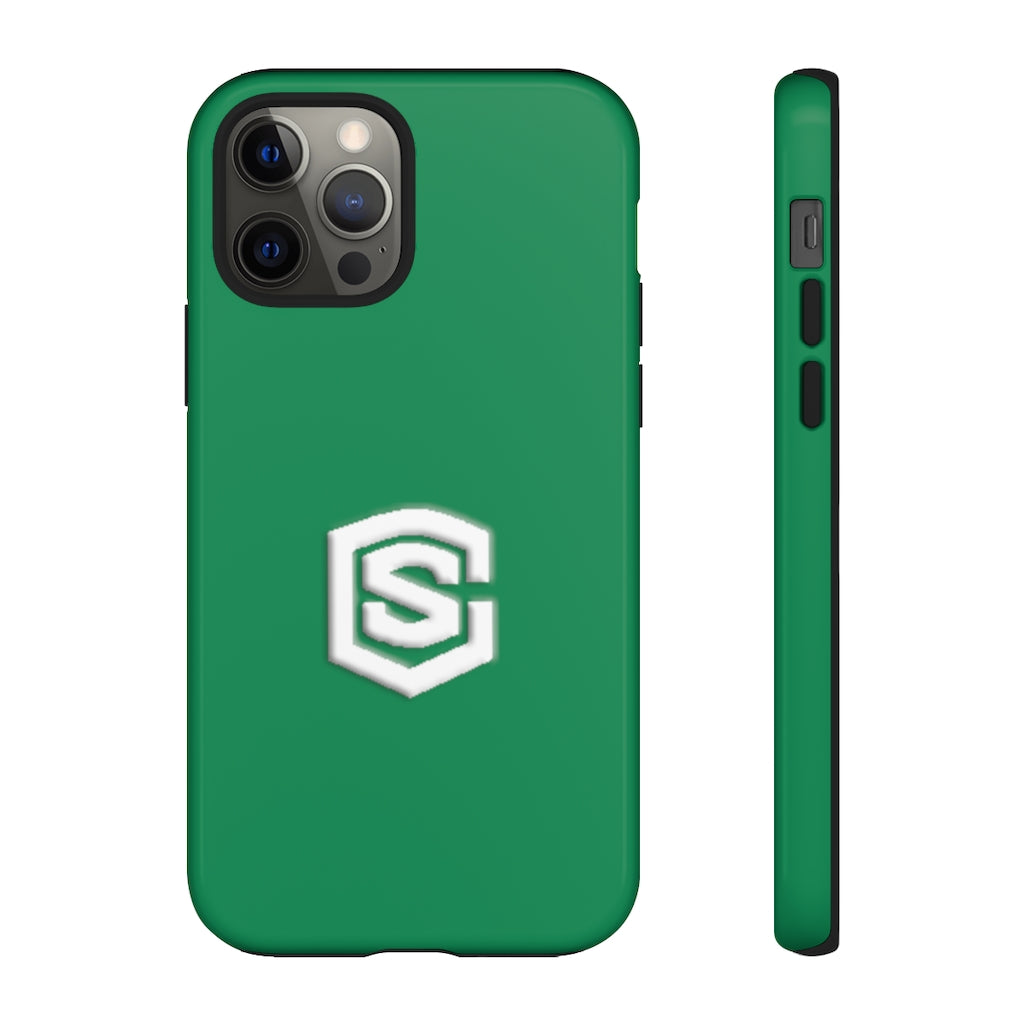 Green Tough Cases White Logo