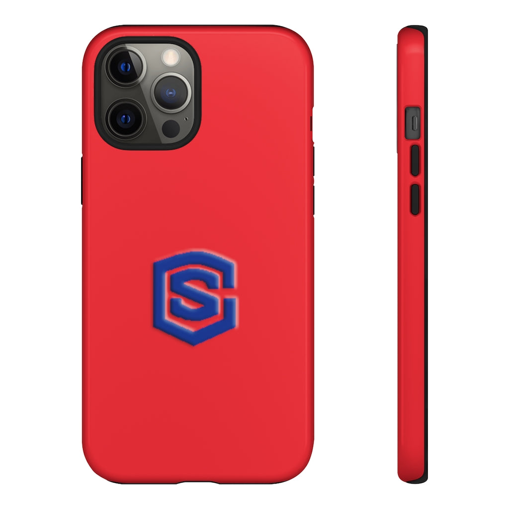 Red Tough Cases Blue Logo