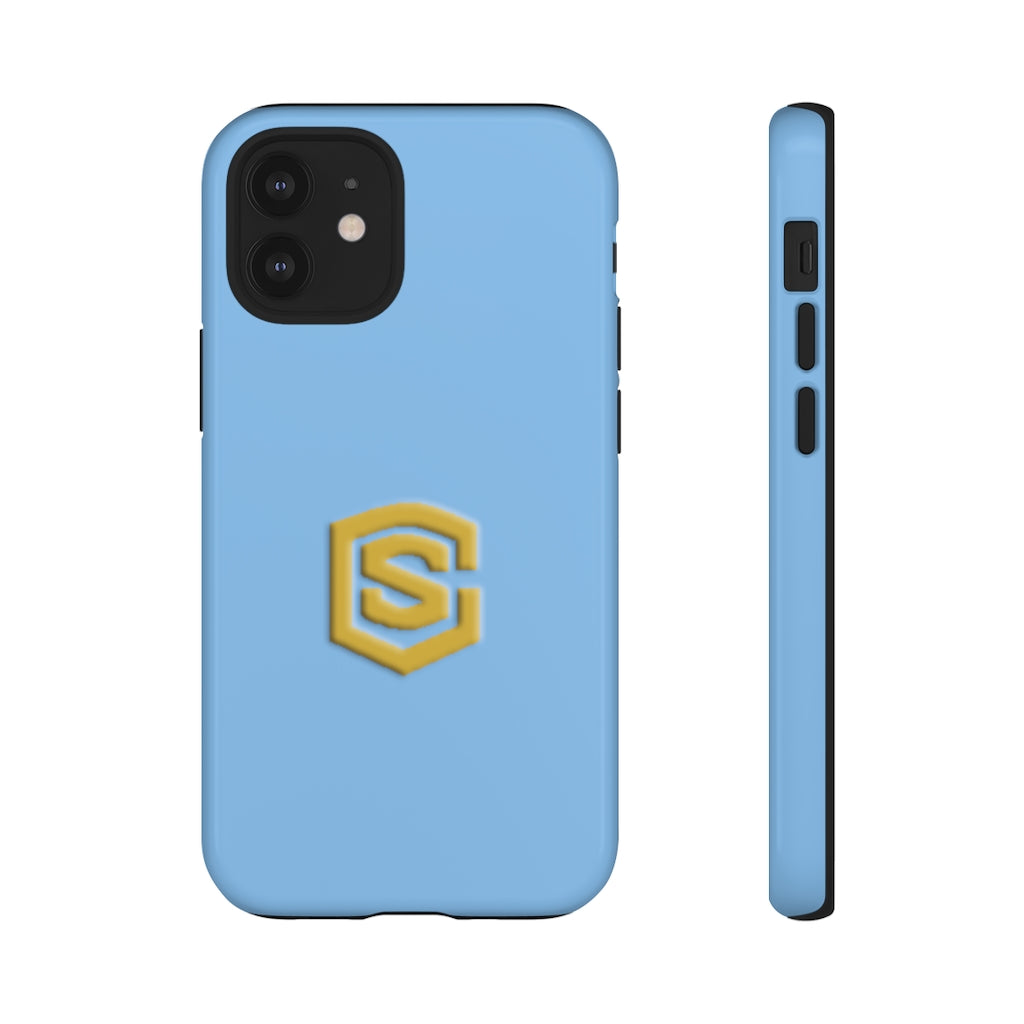 Blue Tough Cases Gold Logo
