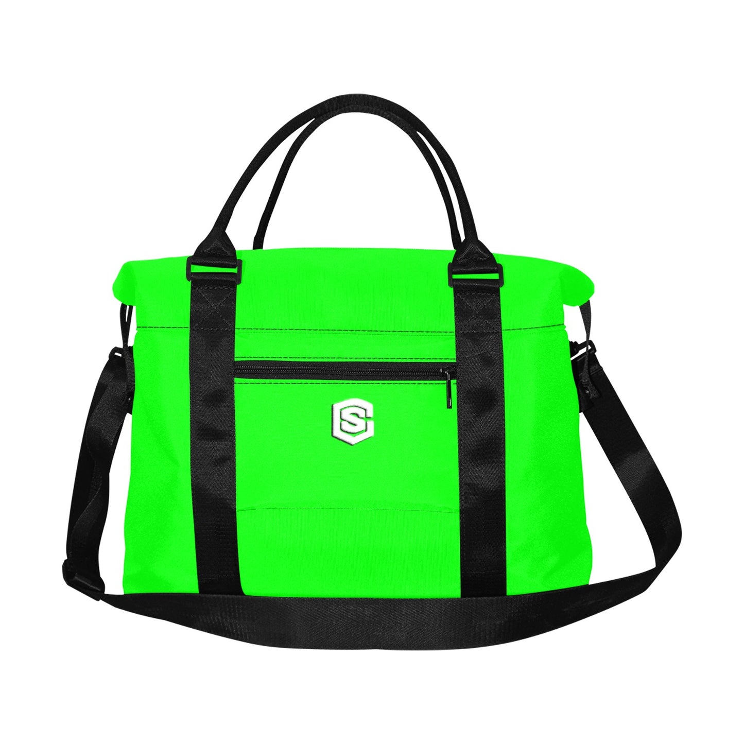 Green Large Capacity Duffle Bag With White Logo Large Capacity Duffle Bag(Model1715)