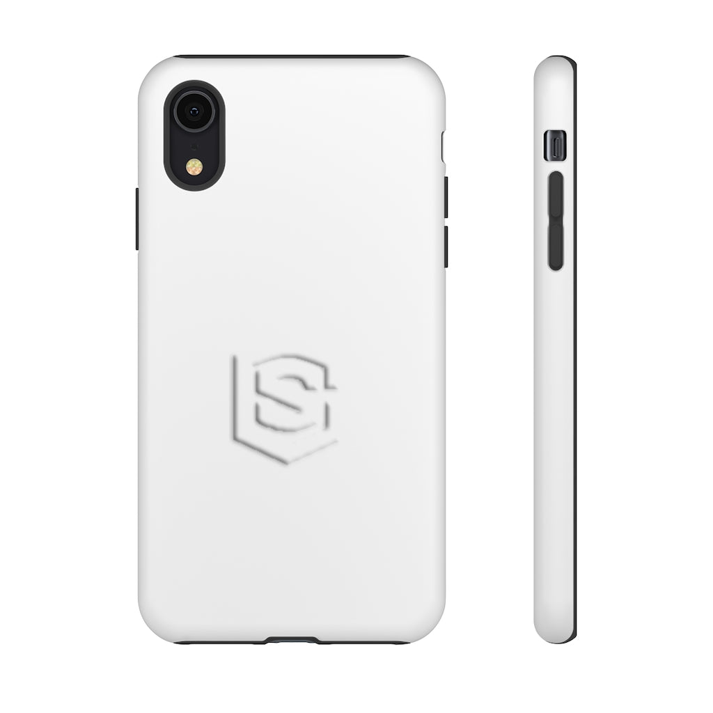 White Tough Cases White Logo