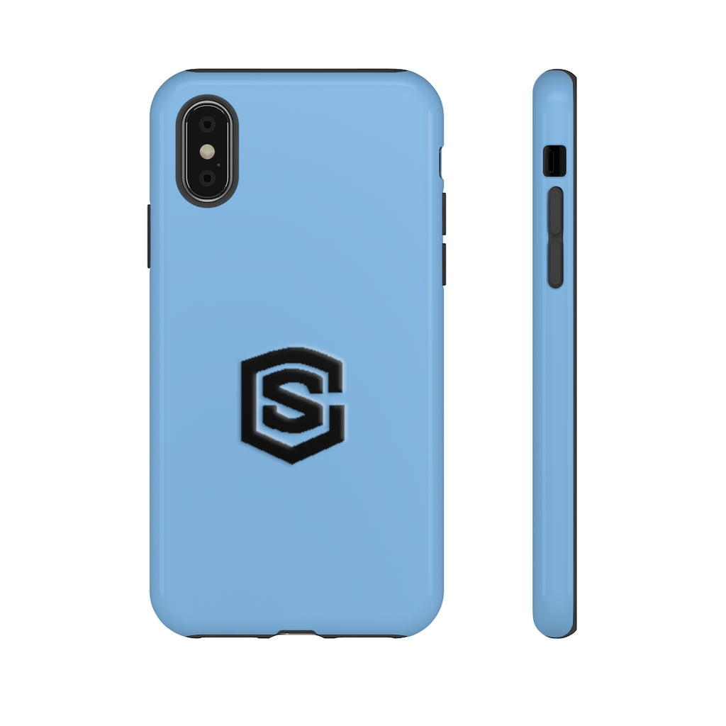 Blue Tough Cases Black Logo