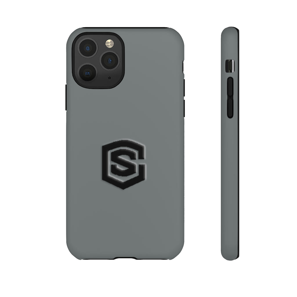 Grey Tough Cases Black Logo