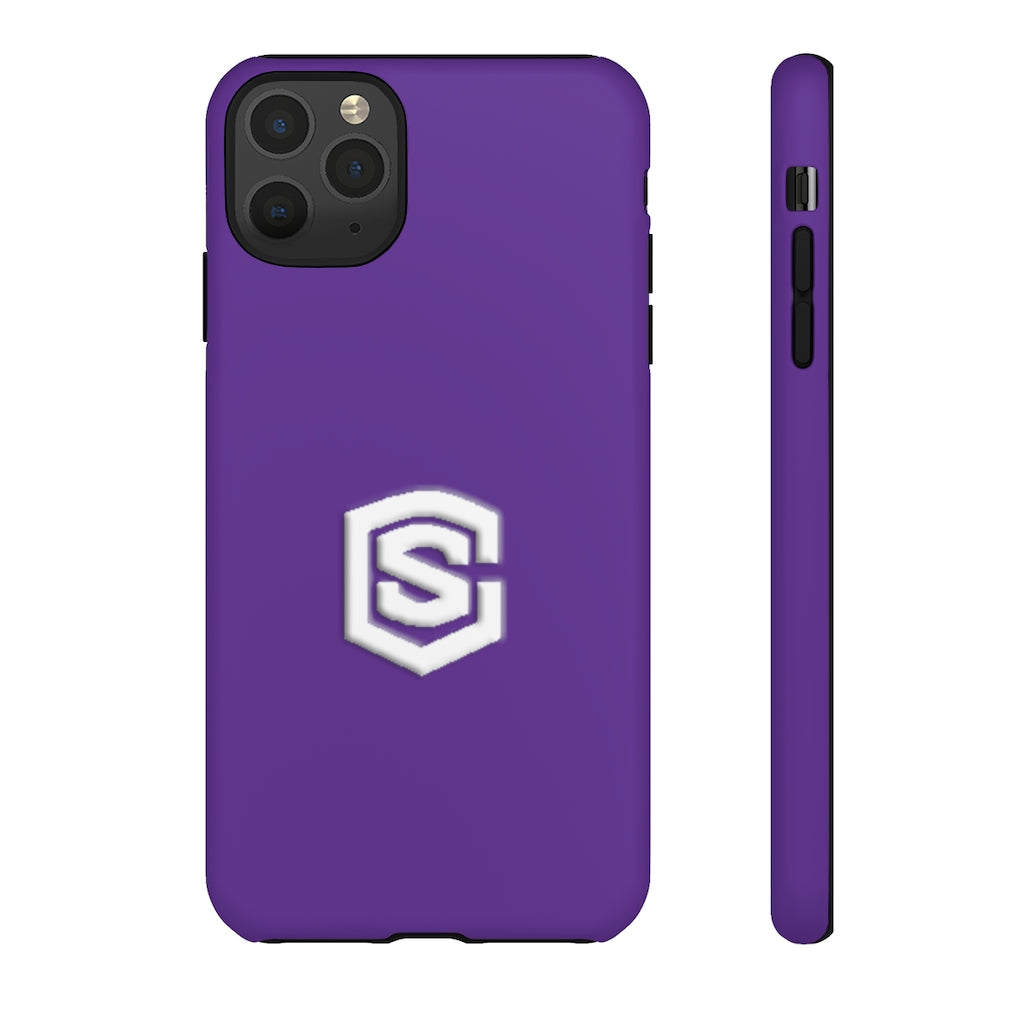 Purple Tough Cases White Logo
